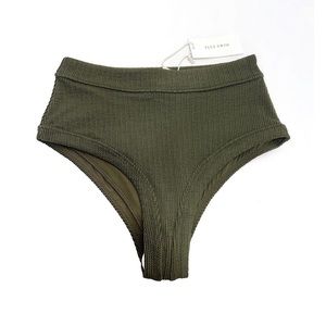 ELCE SWIM Essential High Waisted Bottom in Olive Size S NWT